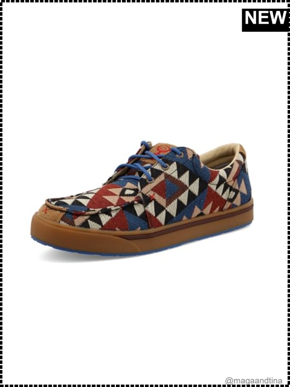 Men's Hooey Loper Moc Toe Slip-On Sneaker Textile Casual Shoe